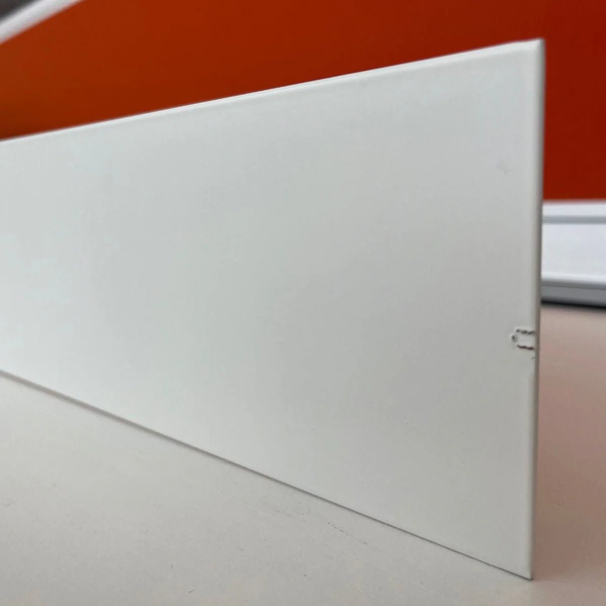 Aluminium Skirting - Flat Bar Satin White 1.6mm x 25mm x 2.8m