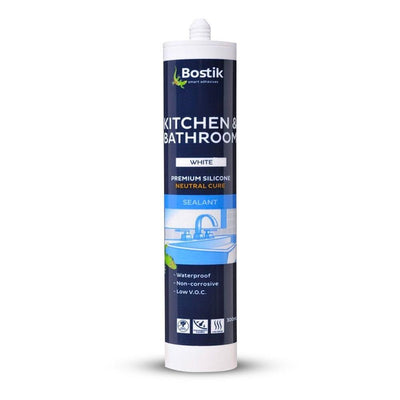 Bostik Kitchen and Bathroom N/cure White 300ml Cartridge