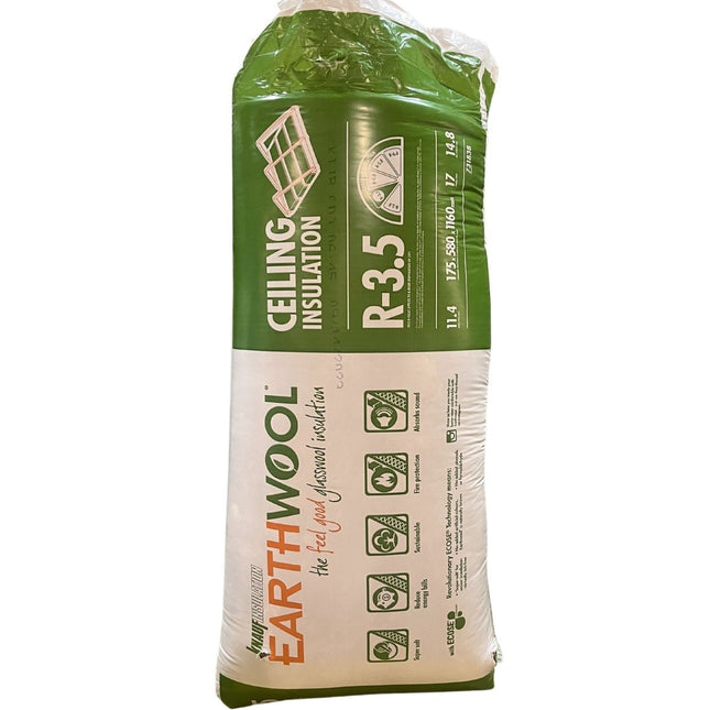 Knauf Earthwool R3.5 Ceiling Batts 175mm x 580mm x 1160mm 11.4m2 (731838)