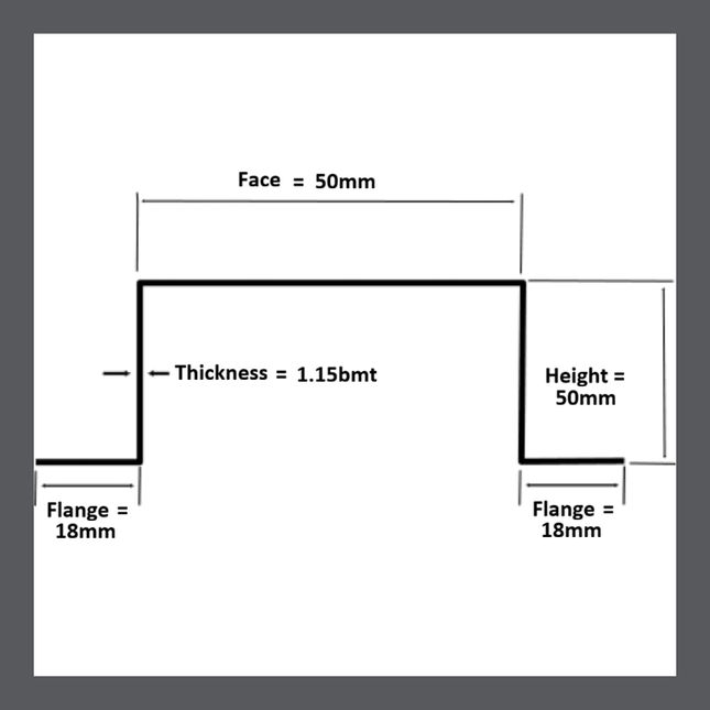 Rondo 50mm Top Hat 1.15BMT 3600mm