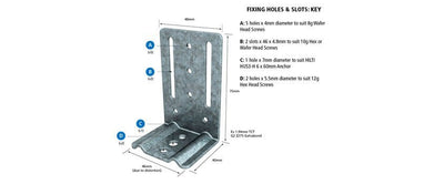 Rondo 562 Universal Duplex Stud Bracket