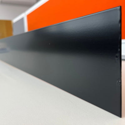 Aluminium Skirting - Flat Bar Satin Black 1.6mm x 100mm x 3.6m