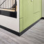 Aluminium Skirting - Flat Bar Satin White 100mm x 3.6m