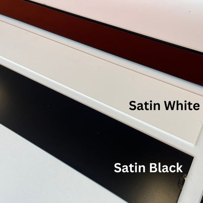 Aluminium Skirting - Flat Bar Satin White 1.6mm x 150mm x 3.6m