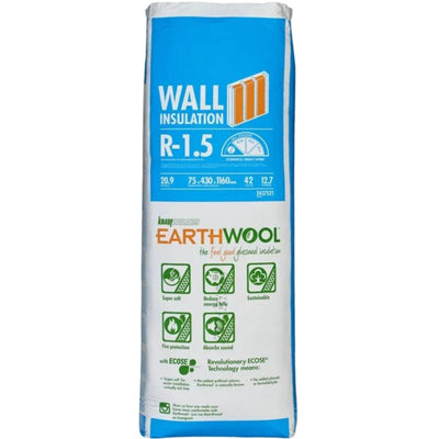 Knauf Earthwool R1.5 Wall Batt 75mm x 430mm x 1160mm (2437521)